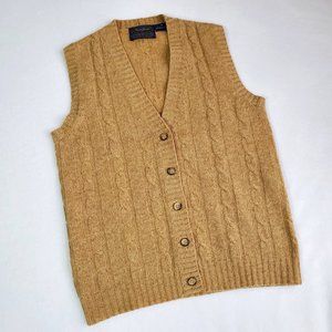 Vintage Jayson Younger Size Small 100% Australian lambswool Cable Sweater Vest